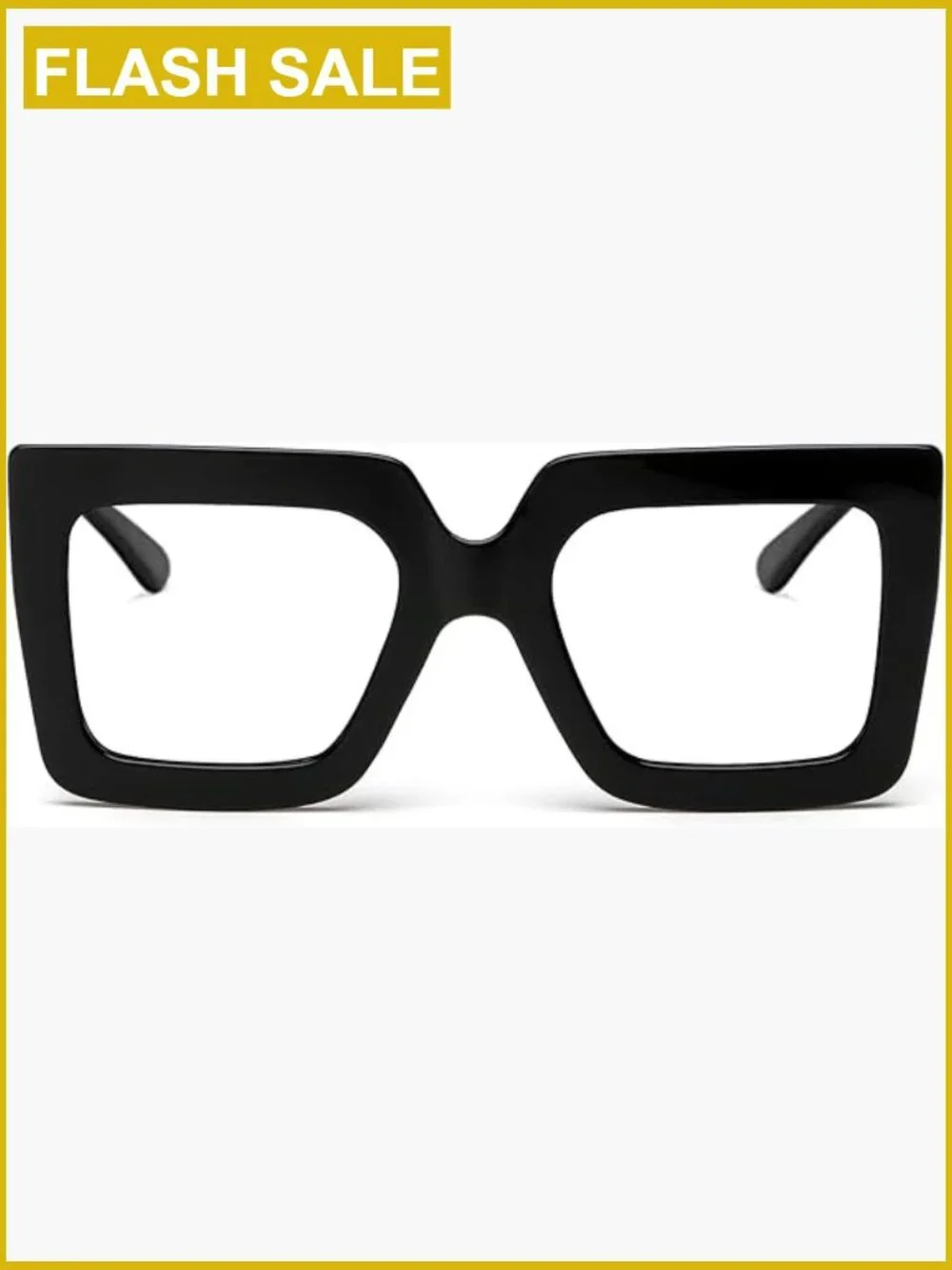 Oversized Square Blue Light Blocking Glasses Full Rim UV Protection